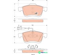 TRW DISC BRAKE BRAKE PAD SET GDB1865 FOR LANCIA
