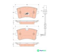 TRW DISC BRAKE BRAKE PAD SET GDB1867 FOR AUDI