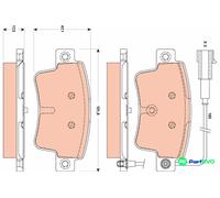 TRW DISC BRAKE BRAKE PAD SET GDB1872 FOR FIAT