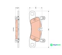 TRW DISC BRAKE BRAKE PAD SET GDB1876 FOR PORSCHE