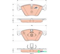 TRW DISC BRAKE BRAKE PAD SET GDB1882 FOR BMW