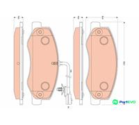 TRW DISC BRAKE BRAKE PAD SET GDB1885