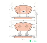 TRW DISC BRAKE BRAKE PAD SET GDB1897 FOR AUDI