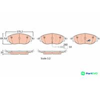 TRW DISC BRAKE BRAKE PAD SET GDB1918 FOR AUDI SEAT SKODA VW