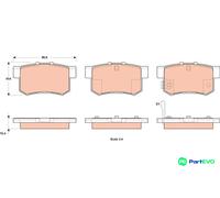 TRW DISC BRAKE BRAKE PAD SET GDB1923 FOR FIAT