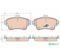 TRW DISC BRAKE BRAKE PAD SET GDB1933 FOR MERCEDES-BENZ