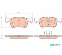TRW DISC BRAKE BRAKE PAD SET GDB1934 FOR BMW