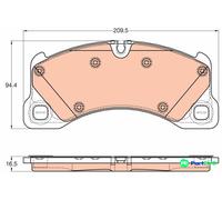 TRW DISC BRAKE BRAKE PAD SET GDB1969 FOR PORSCHE VW