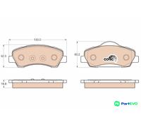 TRW DISC BRAKE BRAKE PAD SET GDB1992 FOR CITROËN PEUGEOT