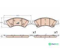 TRW DISC BRAKE BRAKE PAD SET GDB2005