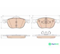 TRW DISC BRAKE BRAKE PAD SET GDB2011 FOR VOLVO