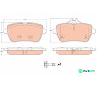 TRW DISC BRAKE BRAKE PAD SET GDB2014 FOR MERCEDES-BENZ