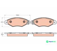 TRW DISC BRAKE BRAKE PAD SET GDB2024