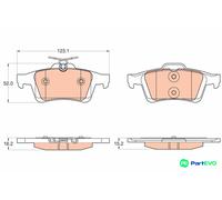 TRW DISC BRAKE BRAKE PAD SET GDB2033 FOR FORD