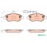 TRW DISC BRAKE BRAKE PAD SET GDB2039 FOR FIAT