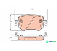 TRW DISC BRAKE BRAKE PAD SET GDB2042 FOR AUDI SEAT SKODA VW