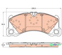 TRW DISC BRAKE BRAKE PAD SET GDB2052 FOR PORSCHE