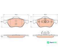 TRW DISC BRAKE BRAKE PAD SET GDB2053 FOR RENAULT