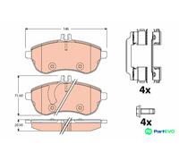 TRW DISC BRAKE BRAKE PAD SET GDB2056 FOR MERCEDES-BENZ