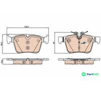 TRW DISC BRAKE BRAKE PAD SET GDB2071 FOR MERCEDES-BENZ