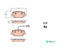 TRW DISC BRAKE BRAKE PAD SET GDB2077 FOR ALFA ROMEO