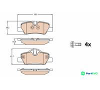 TRW DISC BRAKE BRAKE PAD SET GDB2088 FOR MINI