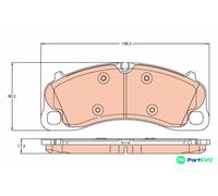 TRW DISC BRAKE BRAKE PAD SET GDB2089 FOR PORSCHE