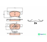 TRW DISC BRAKE BRAKE PAD SET GDB2091 FOR OPEL VAUXHALL