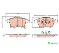 TRW DISC BRAKE BRAKE PAD SET GDB2092 FOR FORD
