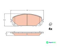 TRW DISC BRAKE BRAKE PAD SET GDB2094