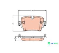 TRW DISC BRAKE BRAKE PAD SET GDB2095