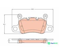 TRW DISC BRAKE BRAKE PAD SET GDB2104 FOR PORSCHE