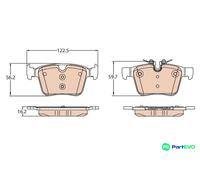 TRW DISC BRAKE BRAKE PAD SET GDB2110 FOR VOLVO LAND ROVER POLESTAR