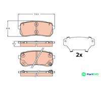 TRW DISC BRAKE BRAKE PAD SET GDB2112 FOR KIA
