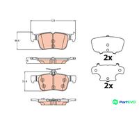 TRW DISC BRAKE BRAKE PAD SET GDB2133