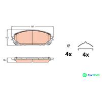 TRW DISC BRAKE BRAKE PAD SET GDB2142