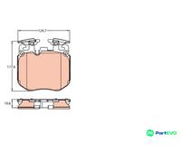 TRW DISC BRAKE BRAKE PAD SET GDB2147 FOR BMW