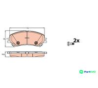 TRW DISC BRAKE BRAKE PAD SET GDB2152 FOR RENAULT