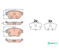 TRW DISC BRAKE BRAKE PAD SET GDB2155 FOR MERCEDES-BENZ