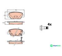TRW DISC BRAKE BRAKE PAD SET GDB2156 FOR FIAT