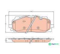 TRW DISC BRAKE BRAKE PAD SET GDB2158 FOR AUDI