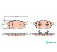 TRW DISC BRAKE BRAKE PAD SET GDB2167 FOR FORD