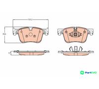 TRW DISC BRAKE BRAKE PAD SET GDB2193 FOR CITROËN DS