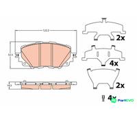 TRW DISC BRAKE BRAKE PAD SET GDB2200