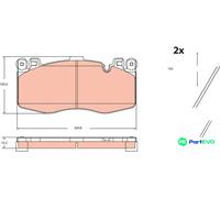 TRW DISC BRAKE BRAKE PAD SET GDB2211 FOR BMW