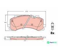TRW DISC BRAKE BRAKE PAD SET GDB2235 FOR AUDI VW
