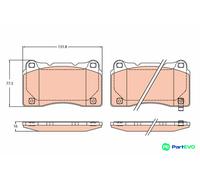 TRW DISC BRAKE BRAKE PAD SET GDB2237 FOR HONDA