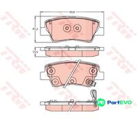 TRW DISC BRAKE BRAKE PAD SET GDB2242 FOR KIA