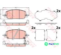 TRW DISC BRAKE BRAKE PAD SET GDB2244