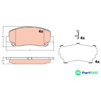 TRW DISC BRAKE BRAKE PAD SET GDB2246 FOR JEEP